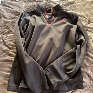 Nike Men's Black and Red Quarter Zip